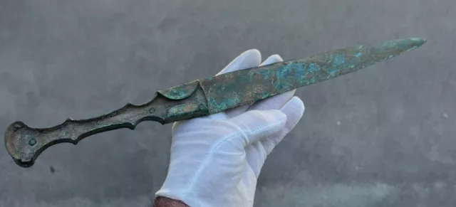 Luristan Urartu Greek? bronze dagger circa1200 -1000BC Ornate possibly cuneiform