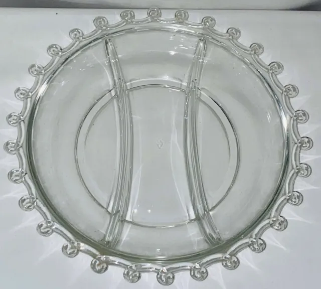 Heisey LARIAT CRYSTAL * 10 1/2" - 3 PART CELERY RELISH BOWL*