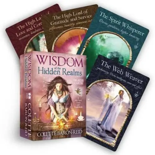 Wisdom of the Hidden Realms Oracle Cards: A 44-Card Deck and Guidebook - GOOD