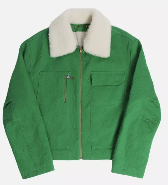LOUIS VUITTON Monogram Jacquard Fleece Zip Through Jacket【値下げ】 ネイビー サイズ:L