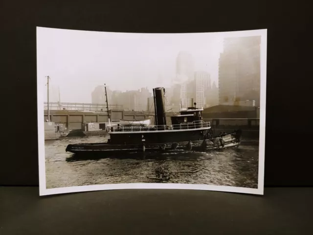 1956 Walter Meseck Steamer Tug Boat Photograph NYC Harbor B&W 5x7 Charles Luff..