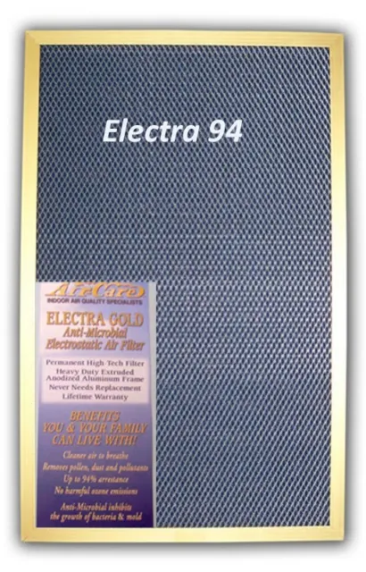 Air Care 16x30x1 Gold/Sliver  Electrostatic Filter - Permanent, Washable, Save$$