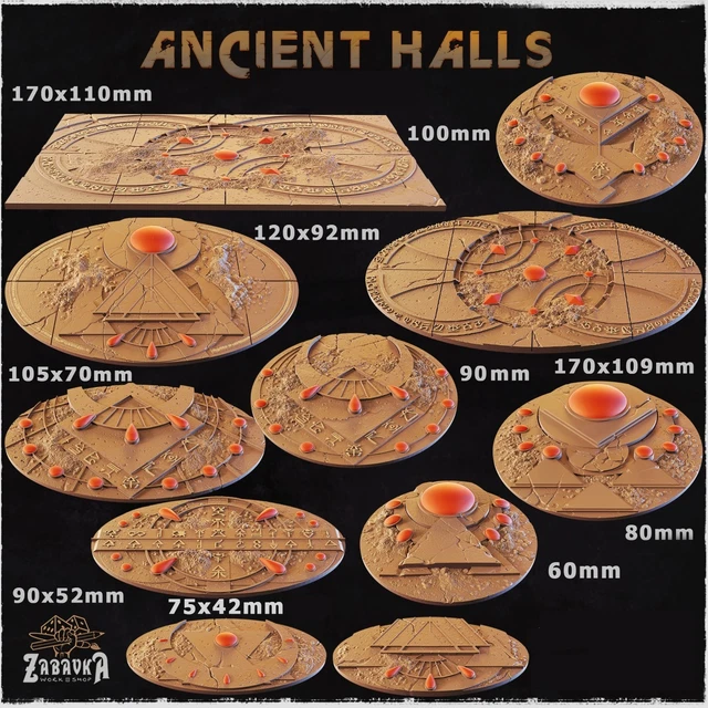 thumbnail image 2 of 60 X 35mm Small Oval Scenic Resin Bases – Rock/Slate Effect – Round Cavalry Miniature Bases – UK Made 2 of 4