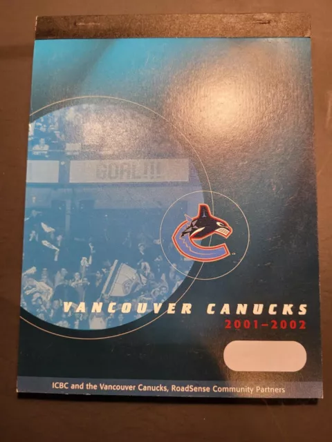 Vancouver Canucks 2001-02 Complete Ticket Book NHL Hockey
