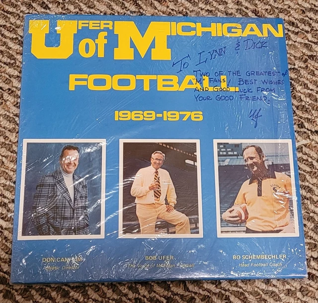 Wolverine Football History LP U of Michigan Bob Ufer autograph signed inscribed