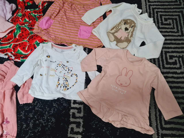 #A89💜 Huge Bundle Of Baby Girl Clothes 0-3-6months NEXT GEORGE TED.B ELLE FRED& 13