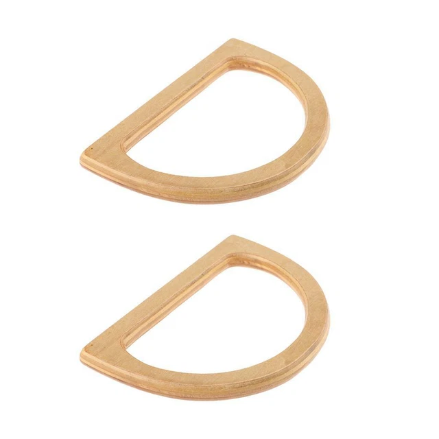 Prettyia 1 Pair Wooden Purse Handle Evening Clutch Bag Handle Wood DIY Craft