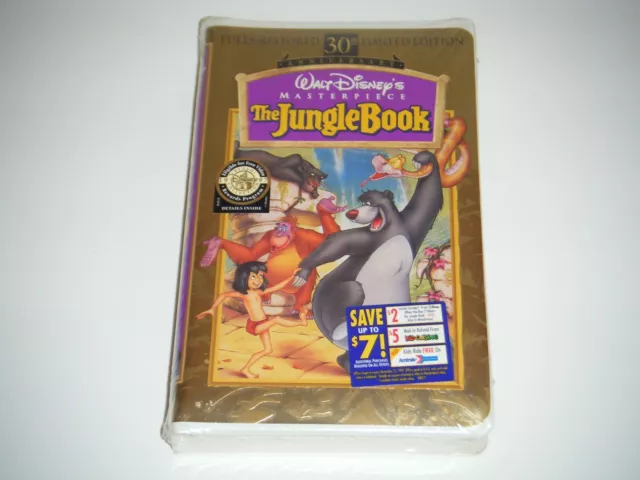 Walt Disneys Masterpiece 30th Anniversary THE JUNGLE BOOK Movie VHS Sealed