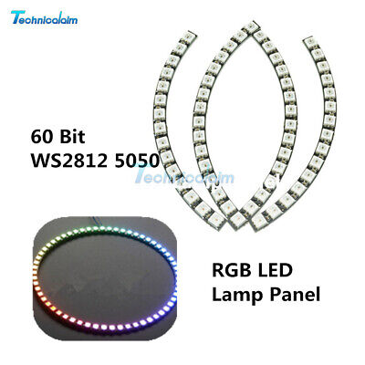 1/2/5pcs Anello clock ws2812 5050 60 RGB LED ULTRA BRIGHT LAMP panel for Arduino 