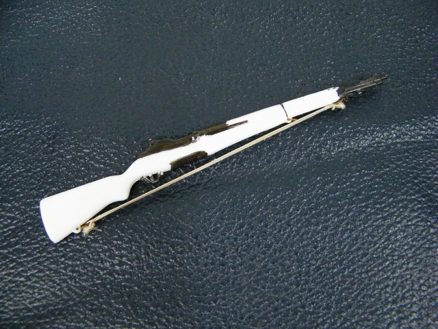 Vtg 1964 G.I. Joe White M1 Garand Rifle w/Sling USMC Dress Uniform Parade Rifle