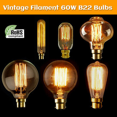 At Variation B22 60W Edison Vintage Filament Retro Ampoule Bulb Lamp Globe