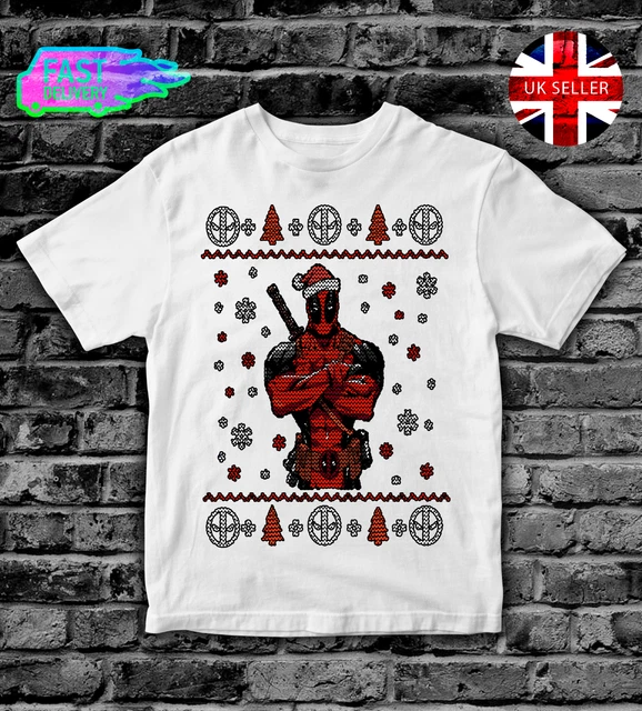 T-shirt bambini deadpool top ragazzi ragazze adulti da uomo t-shirt natale