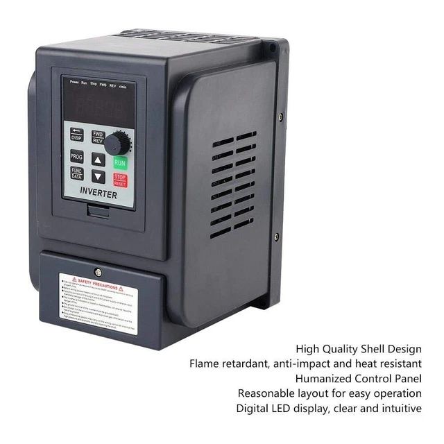 Phase / 220V Entrée/3-Phase 380V-Output 1.5KW 2HP Vfd Variable Fréquence