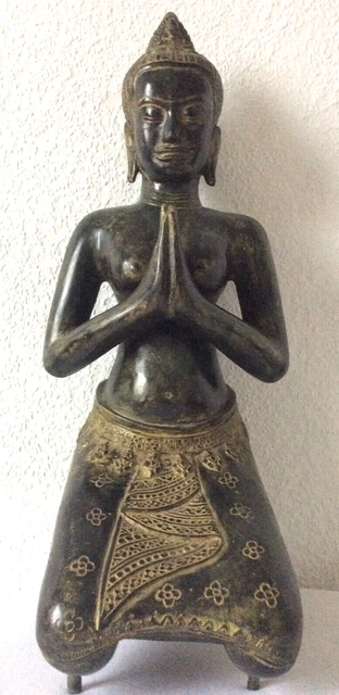 Khmer Queen Buddha Indradevi Bodhisattva Cambodia Bronze Style Angkor
