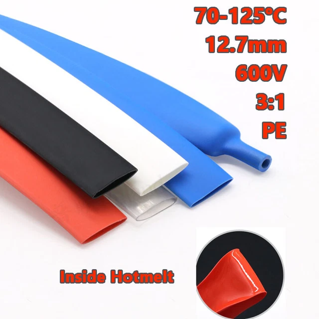 Tubo termoretraibile 3:1 PE rivestito con adesivo 12,7 mm tubo termoretraibile