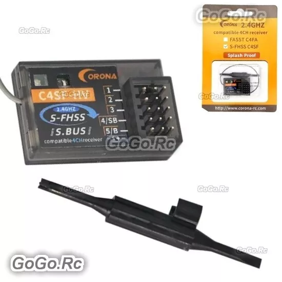 Corona C4SF-HV 2.4G S-FHSS SBUS 4CH Receiver For Futaba Transmitter 3PL 4PLS T6J