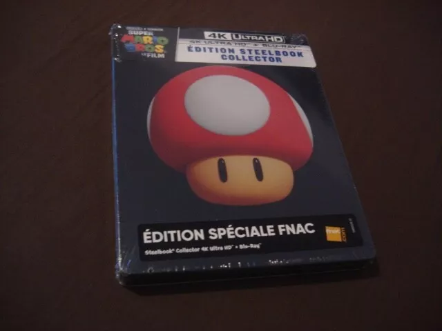 Blu ray 2D + 4K steelbook Collector "Super Mario Bros" édition française FNAC