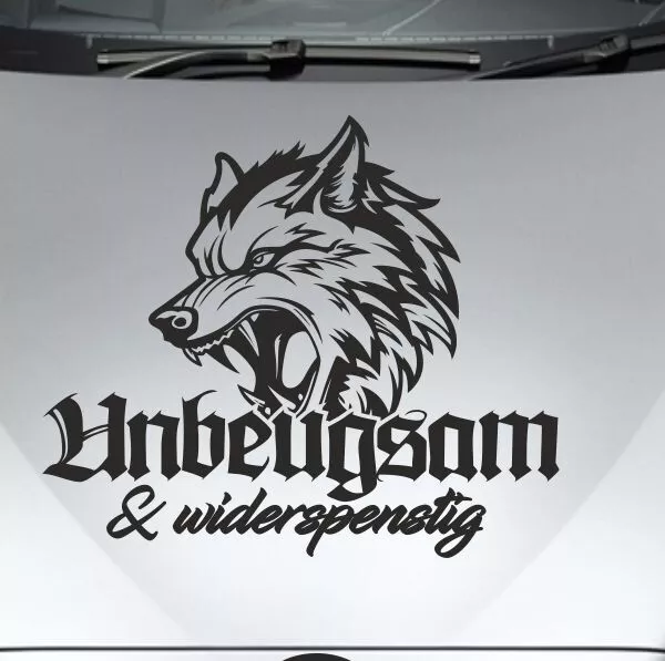 Aufkleber Auto Car  Kette Odin Wölfe Wolf Wikinger Unbeugsam widerspenstig 218