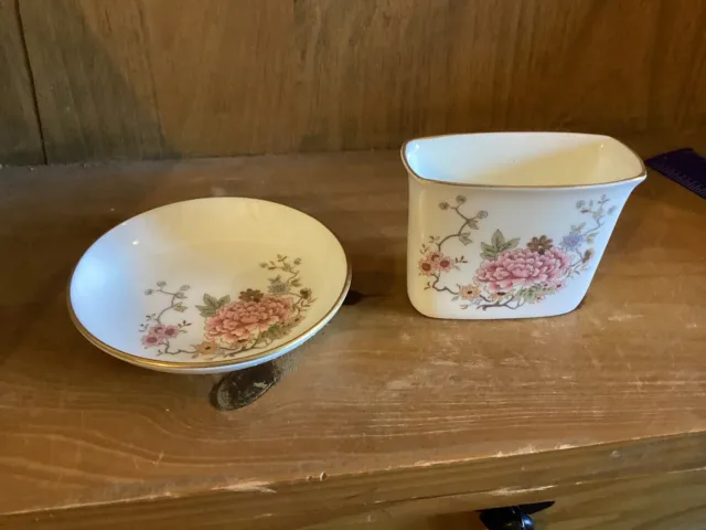 Royal Doulton Canton Pin Holder And Pin Dish