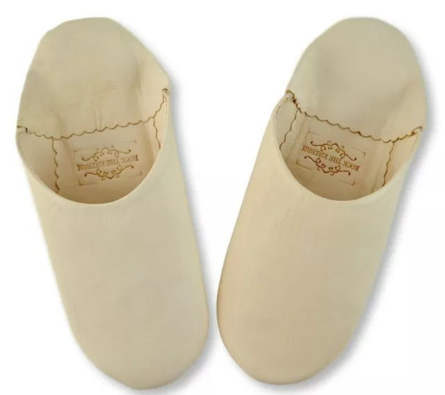 Moroccan Leather Babouche Slippers Sheepskin Slides Mules Womens **Handmade**