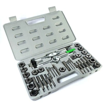 Maschio Set Kit Filiera 20 Pezzi in Cassetta Filiere Maschi e Femmine Filettatura 227383 