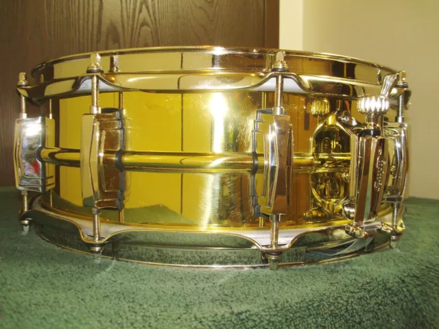 LUDWIG  SUPER BRASS SNARE DRUM LB-401   14x5