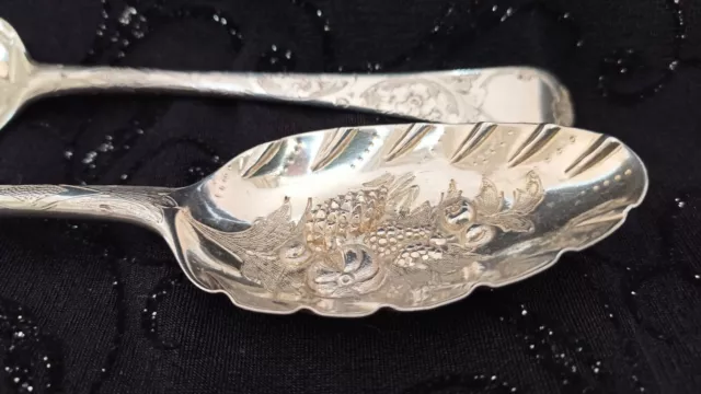 Georgian Silver Spoons c1770 John Lampfert (x2) Good weight