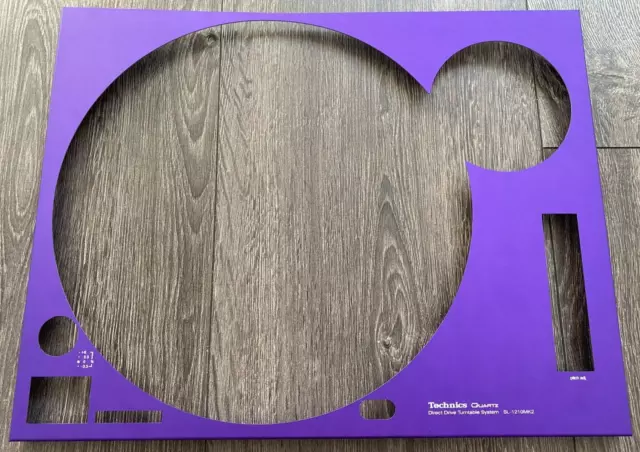 Technics SL-1210 MK2 Purple Faceplate Cover With 1210 Screen Printing