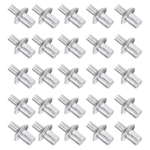100 Rivets pop alu acier tête large diamètre 4 mm - Bricolage