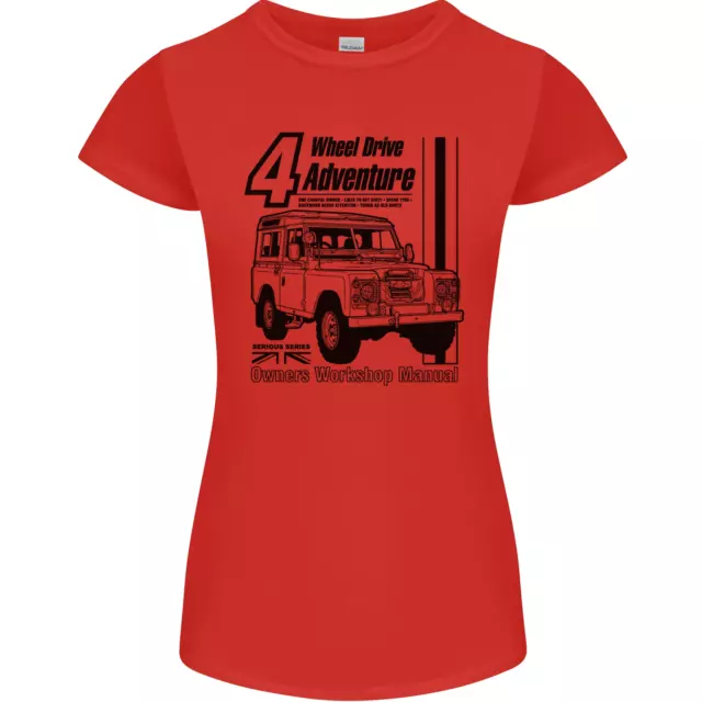 T-shirt 4 ruote motrici Adventure 4X4 Off Road donna Petite Cut 6