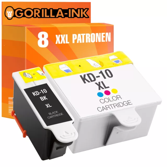 Set 8 cartucce stampante XXL per Kodak 10 ESP 5250 ESP 5250 Easyshare 5100 5300