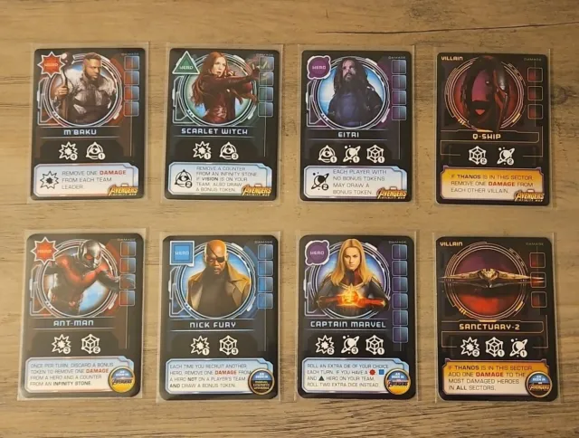 Thanos Rising Board Game 8 Card Promo Set (Rare) - Marvel/USAopoly