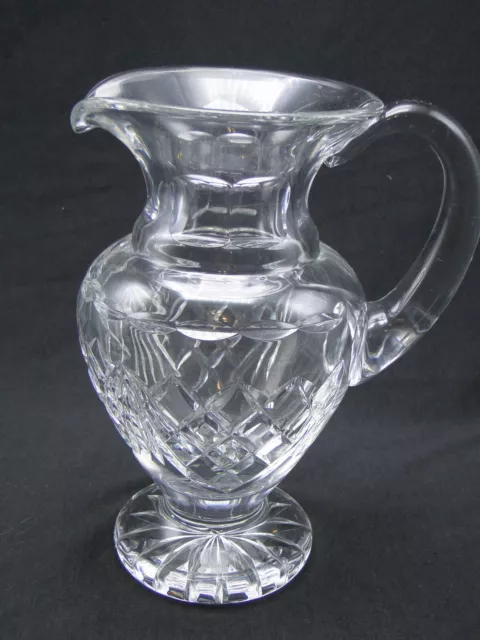 Waterford Mairead Pedestal Base Pitcher 9in Clear Cut Glass Crystal