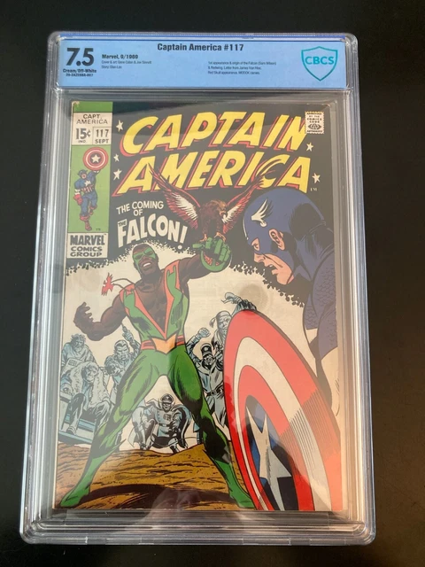 CAPTAIN AMERICA #117 **CGC 7.5** KEY 1st FALCON! (Marvel/1969)