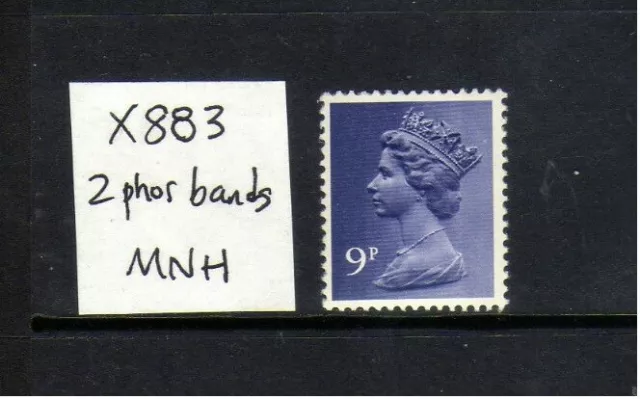 Machin - MNH/UM - 9p deep violet - SG X883 (two phosphor bands)