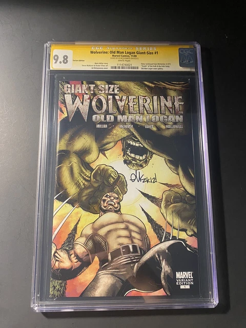 Wolverine:Old Man Logan Giant-Size #1 CGC 9.8 Signed By McGuinness Marvel Comics