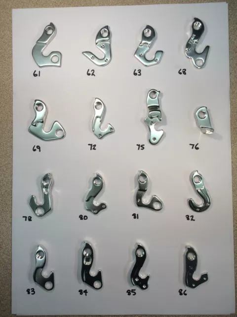 Various Rear Gear Mech Derailleur Hanger Drop out as listed in description 61-86