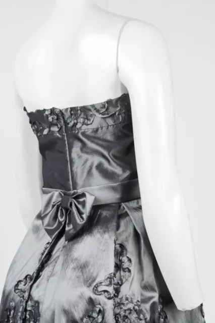 NV COUTURE STRAPLESS Sweetheart Cocktail Dress Size 14 Silver Gray NWT ...