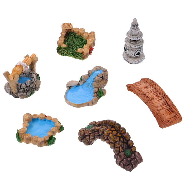 7pcs Geburtstag Tafelaufsatz Fee Ente Teich Blumentopf Figur 2