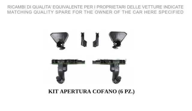 Kit Apertura Cofano (6 Pz.) Per Smart Forfour 09/14-12/19