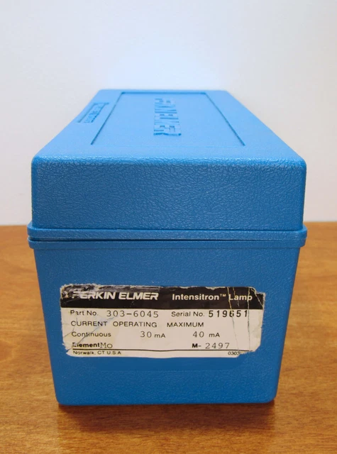 Perkin Elmer AA Hollow Cathode Intensitron Lamp #303-6045 Mo Molybdenum M-2497
