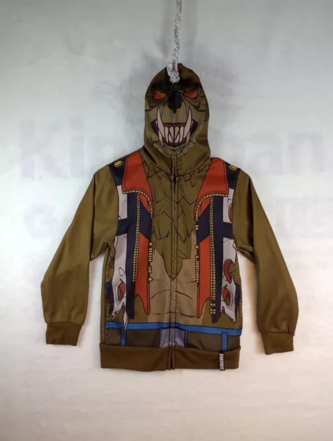 FORTNITE YOUTH BOYS Cosplay Zip Up Mesh Face Hoodie Dire Wolf