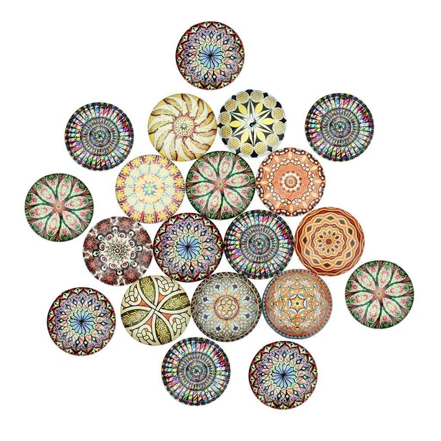 20 Stück Glas Flatback  Kuppel Cabochons für Kunsthandwerk