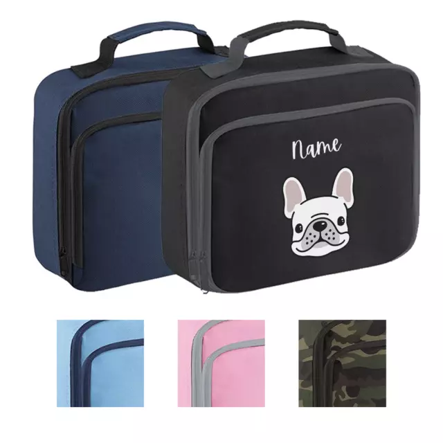 Personalised Dog Lunch Box Custom Name School Kids Boys Girls Insulated Bag