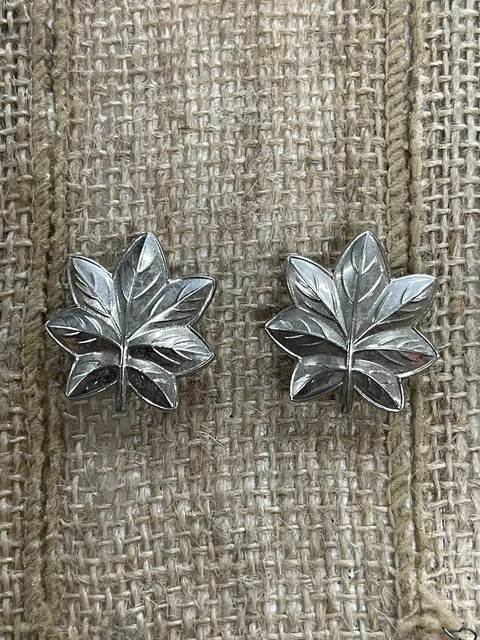 WWII US ARMY Lieutenant Colonel LTC Insignia Pin Matched Pair 1/20 ...
