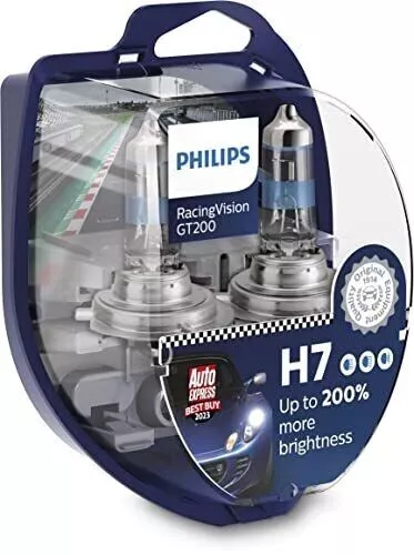 Philips RacingVision GT200 H7 lampe pour éclairage avant +200% set de 2 Blanc Fr