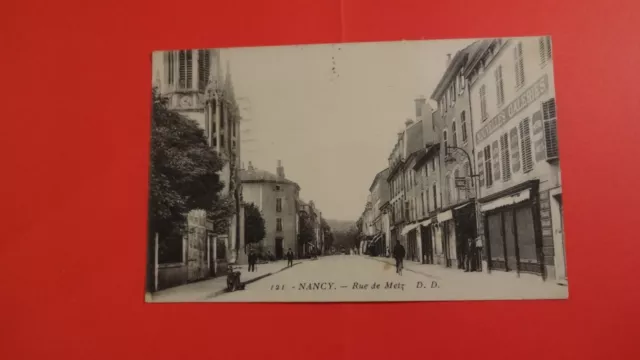 carte postale ancienne de NANCY - rue de METZ- ANIMATION