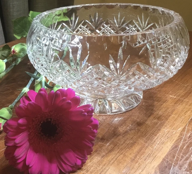 EDINBURGH Crystal EMBASSY Cut Footed Bowl Glass Edinburgh International Signed