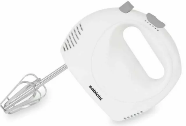 Hand Mixer 5 Speed Sabichi Blender Food Whisk Beater Kitchen Electric WHITE