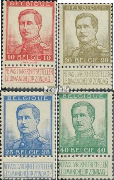 Belgique 100I-103I neuf 1912 albert